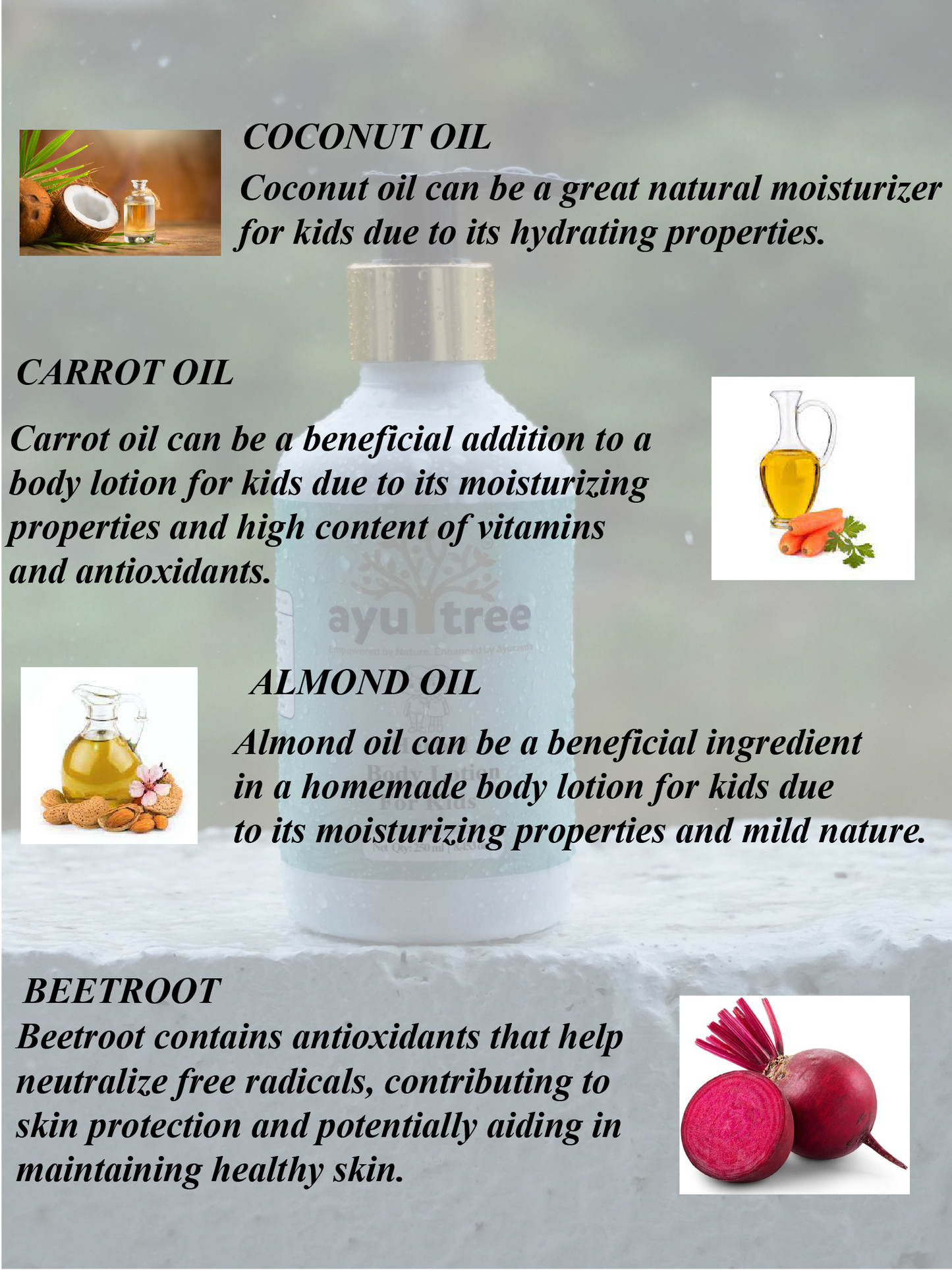 Herbal body lotion for kids