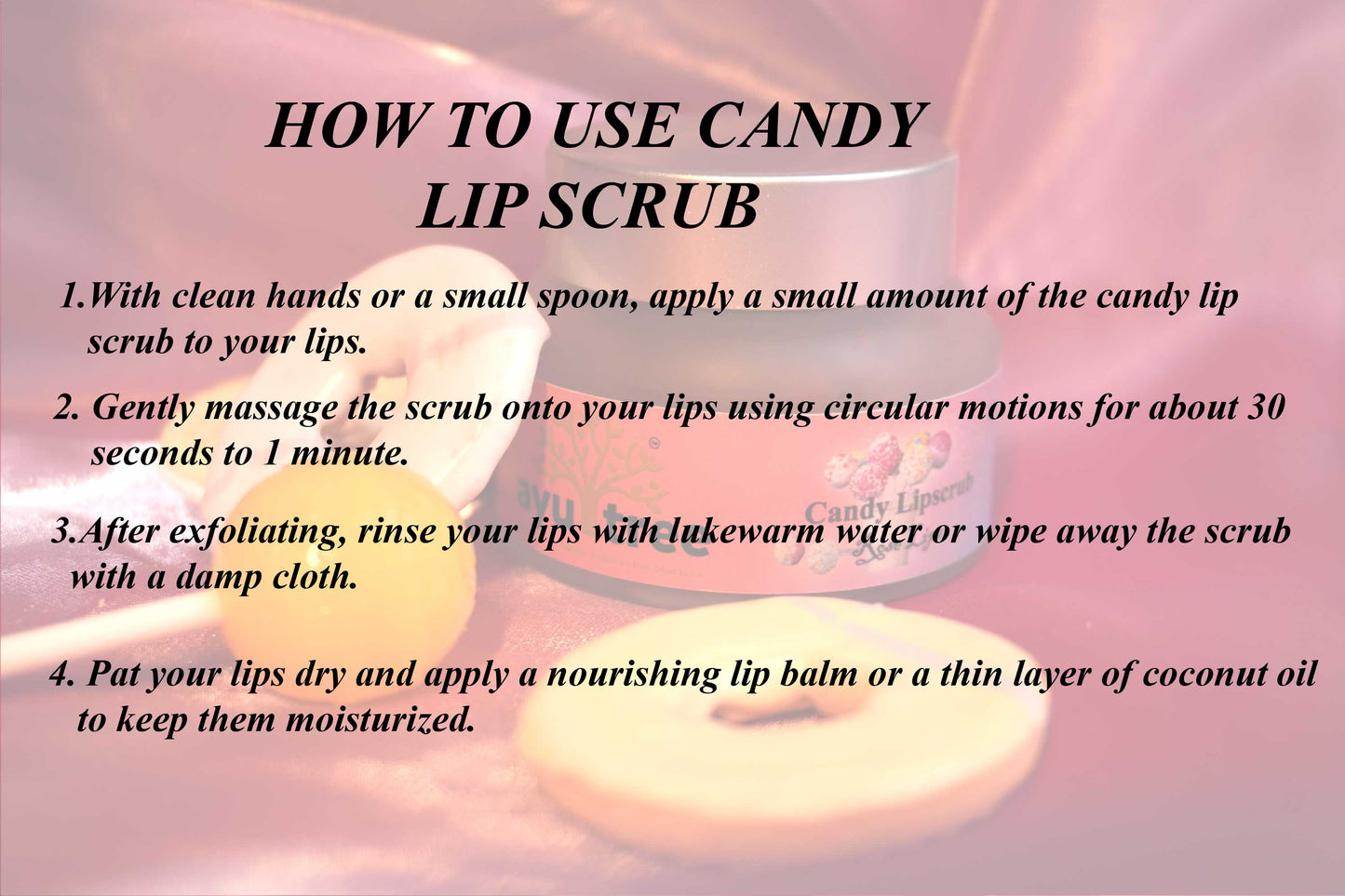 Candy Lipscrub - Rose Lips- 50 grm
