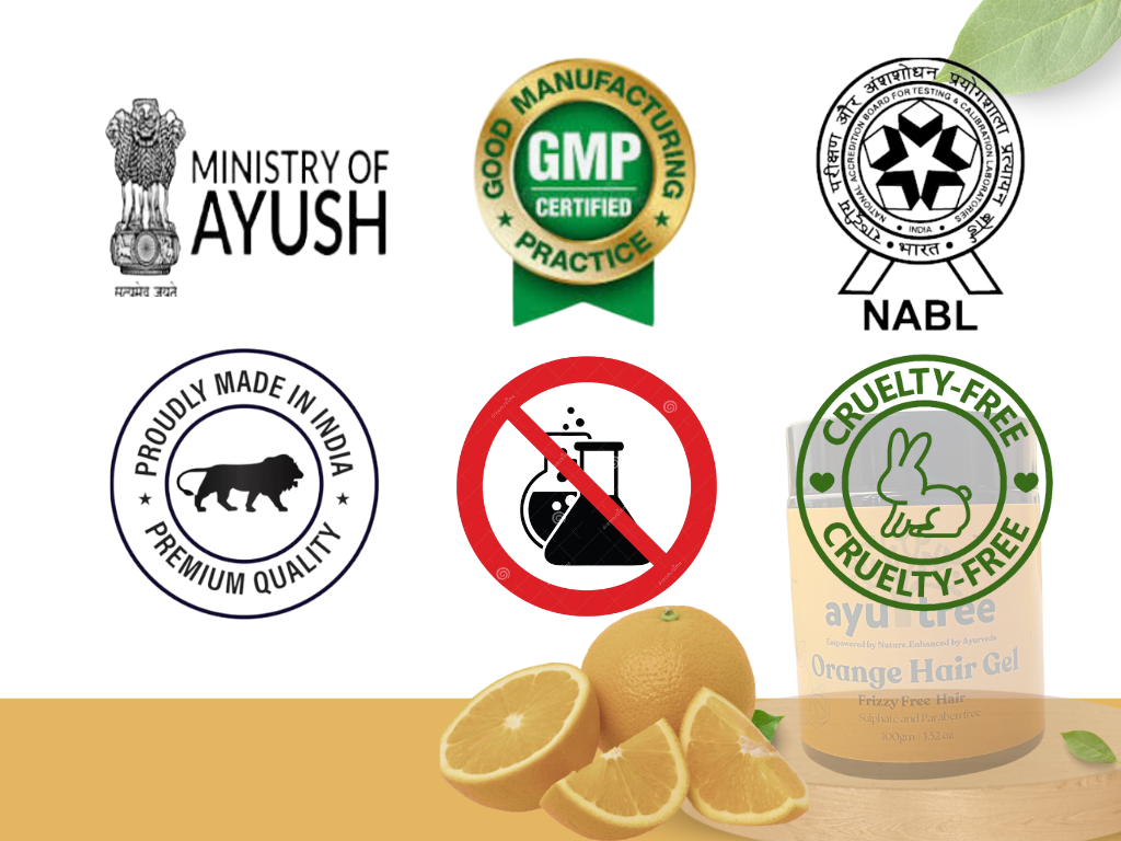 Orange Hair Gel Frizzy Free Hair