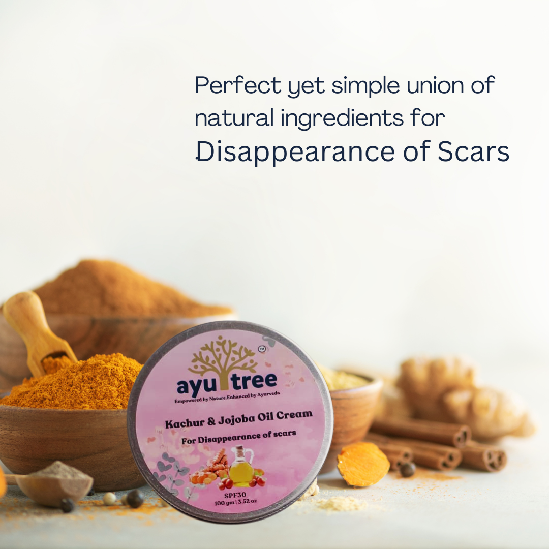 Kachur & Jojoba oil cream for disappearance of scars -100gms