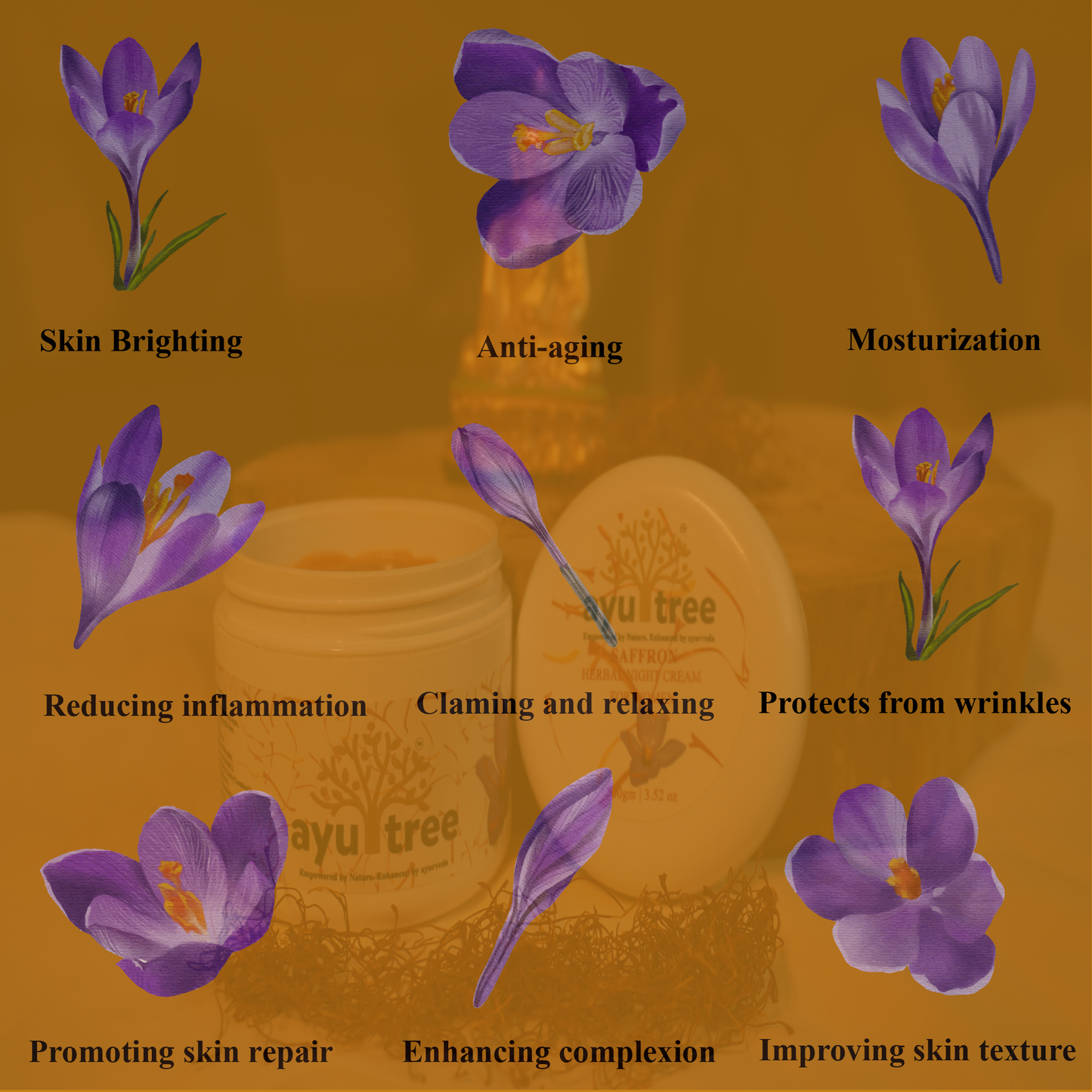 Saffron Herbal Night Cream For Women