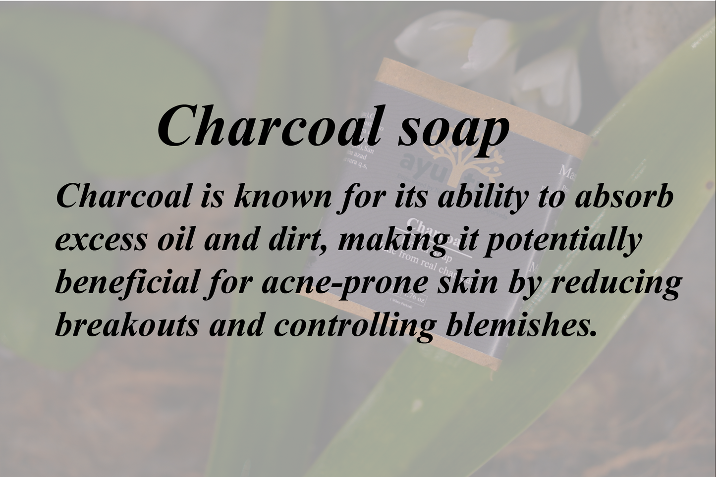 Charcoal soap - 50gm