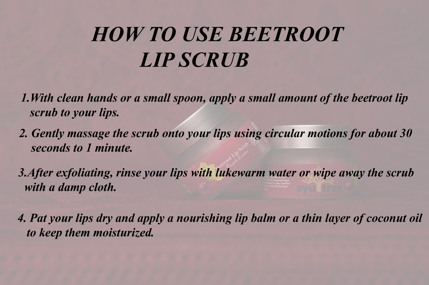 Beetroot Lip Scrub-50grm