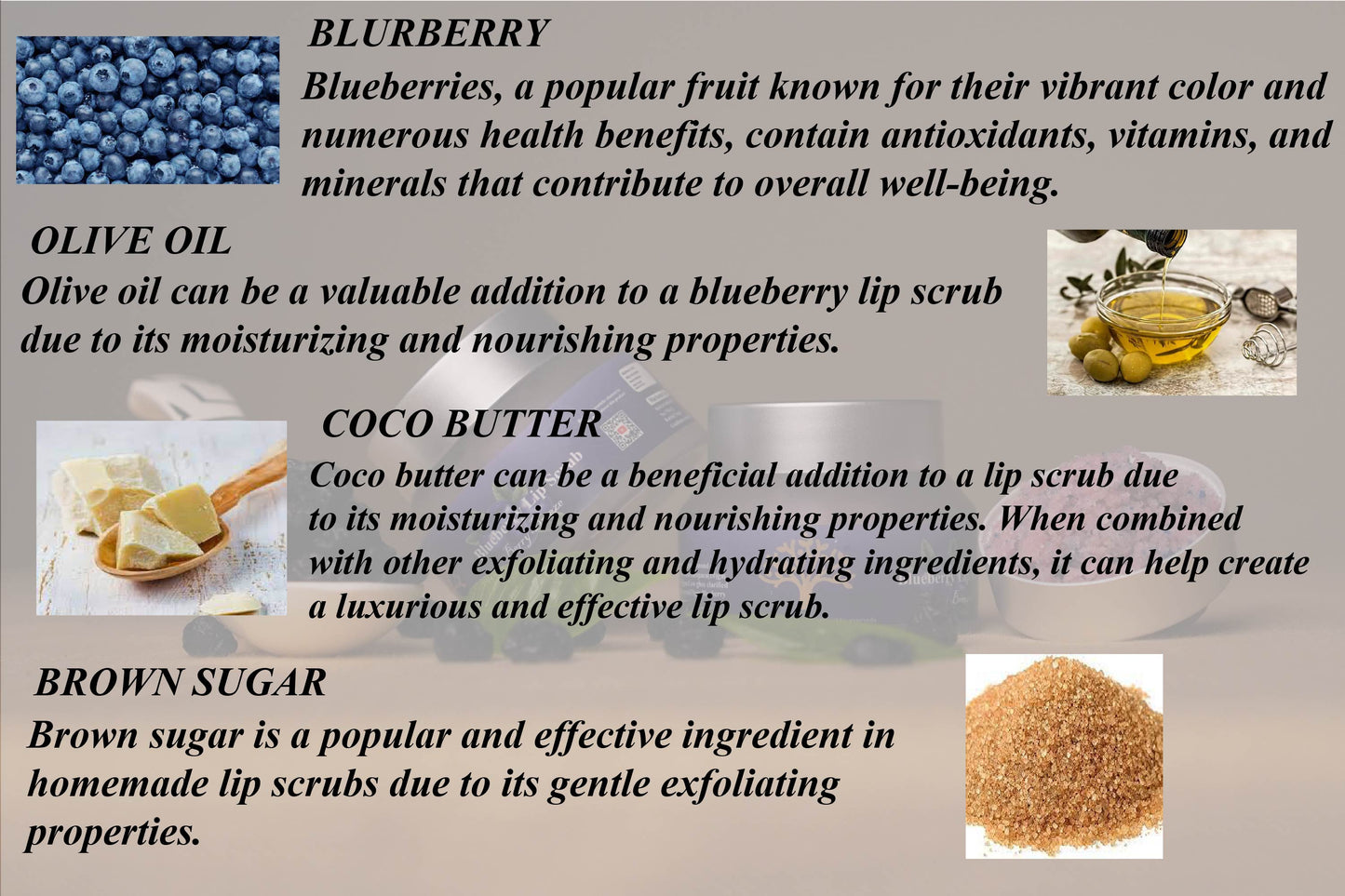 Blueberry Lip Scrub-50 grm