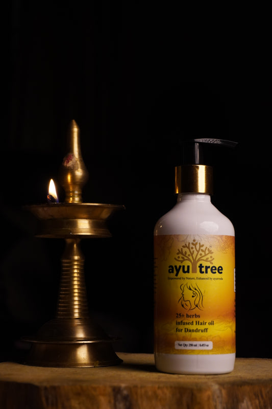 Ayutree - 25+Herbal Infused Hair Oil for Dandruff-250ml