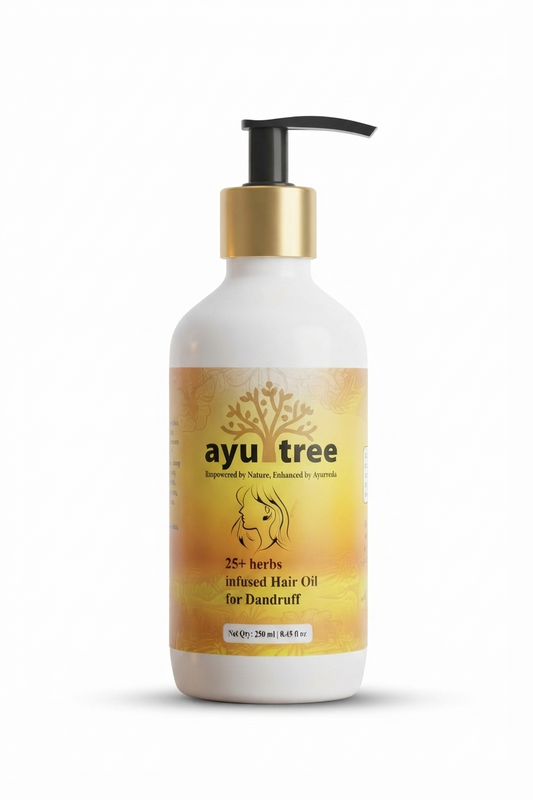 Ayutree - 25+Herbal Infused Hair Oil for Dandruff-250ml