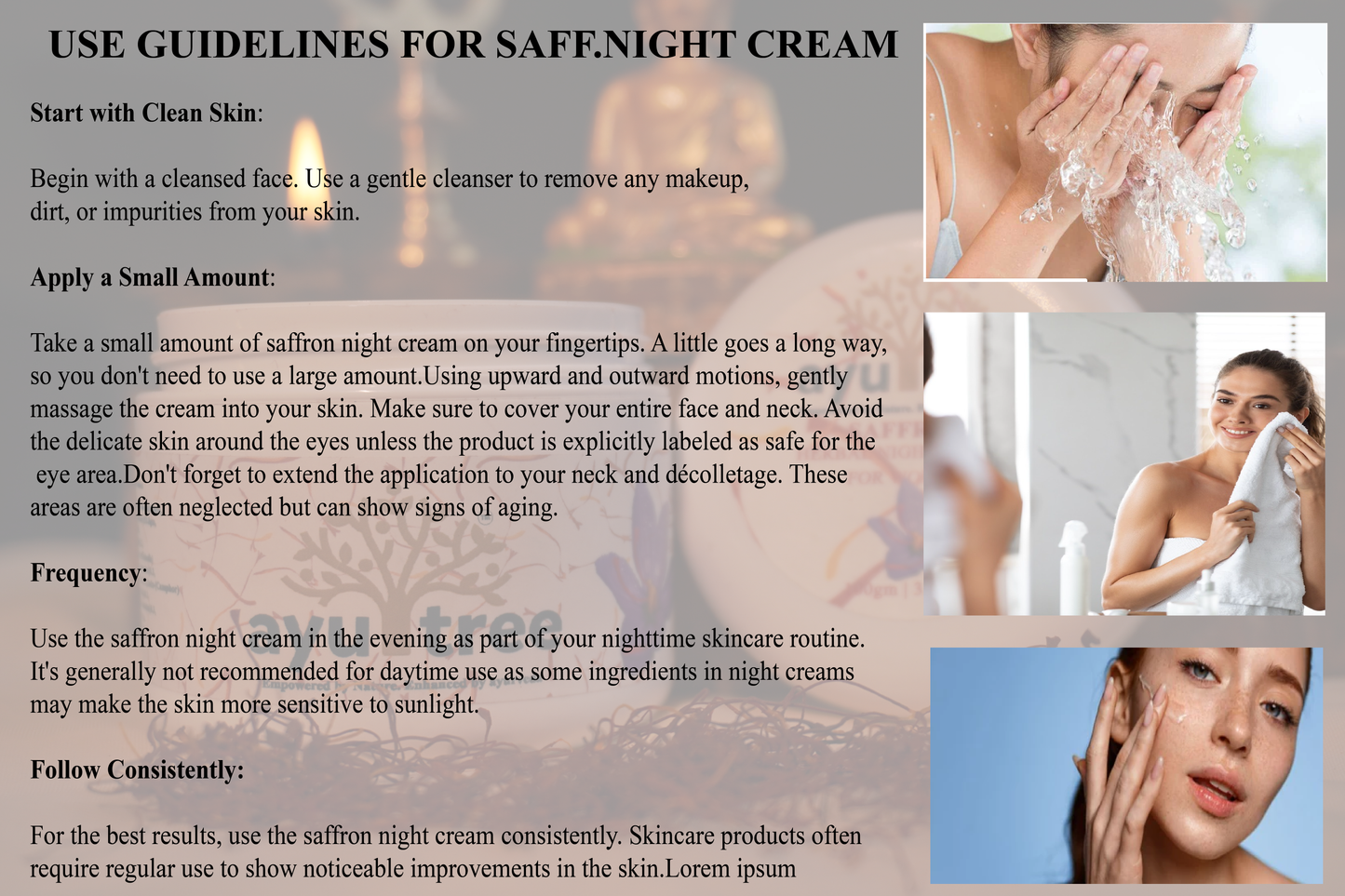 Saffron Herbal Night Cream For Women