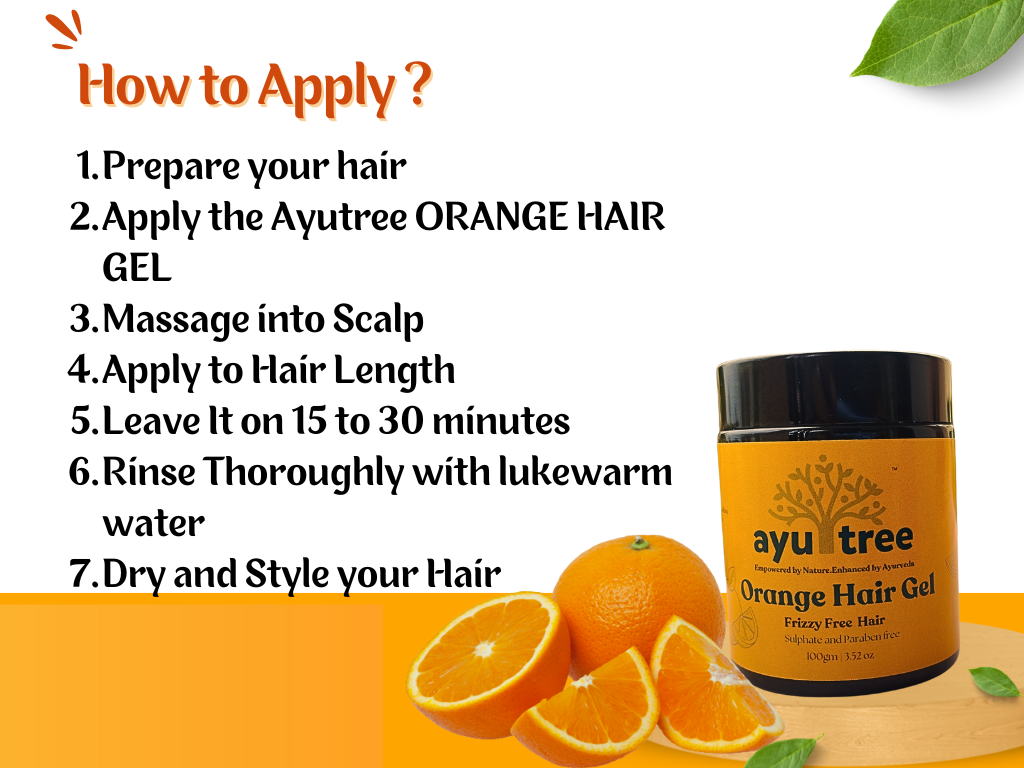 Orange Hair Gel Frizzy Free Hair