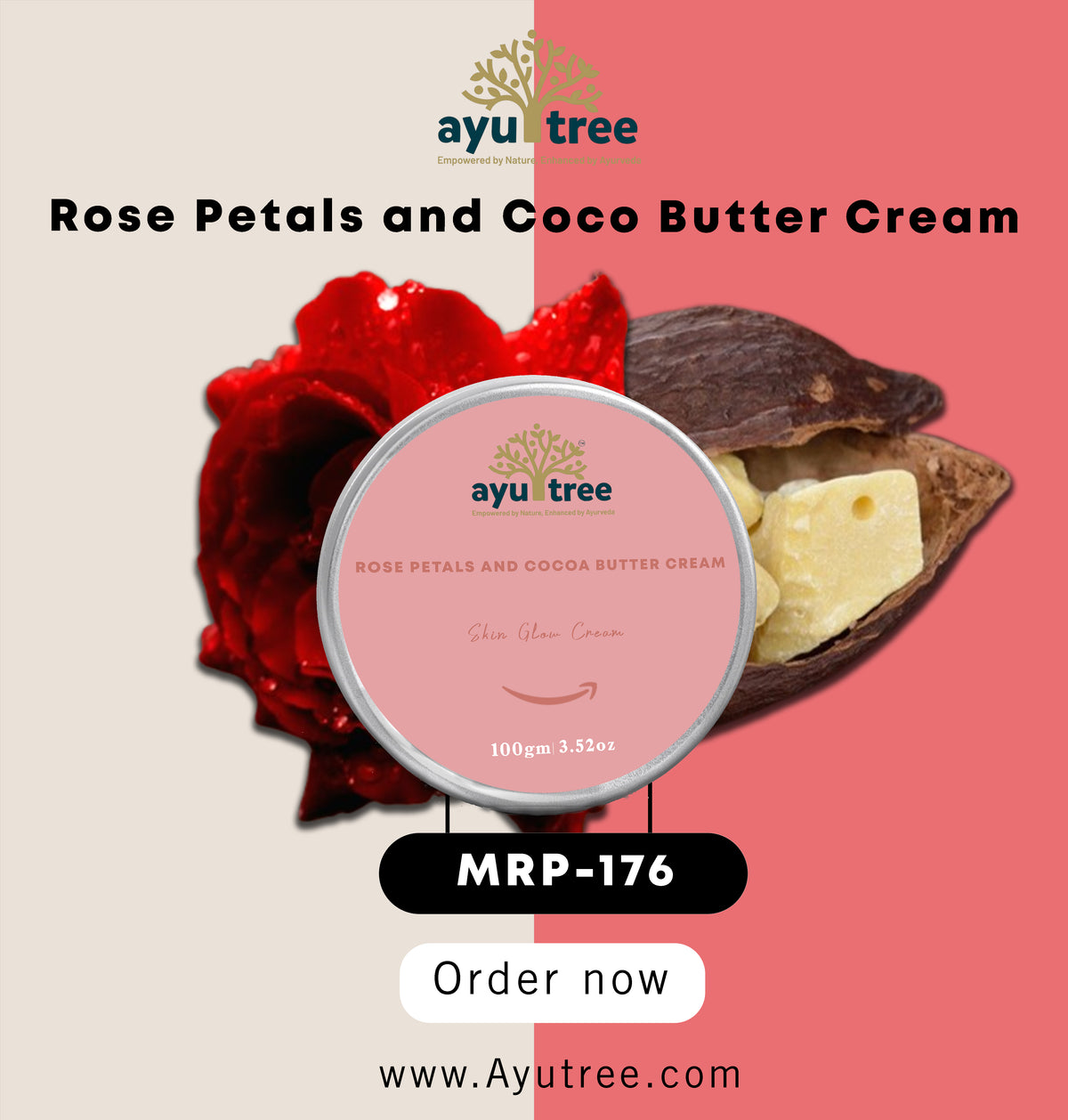 Rose petals  and Coco Butter Cream 100gms